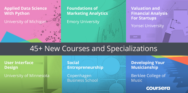 45+ New Courses and Specializations Launching on Coursera