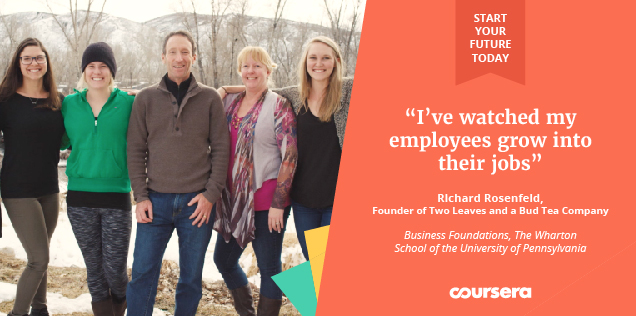 Building a tea company with Coursera