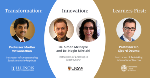 Congratulations to the winners of Coursera’s 2017 Outstanding Educator Awards