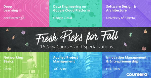 Fresh Picks for Fall: 16 New Courses and Specializations Launching on Coursera