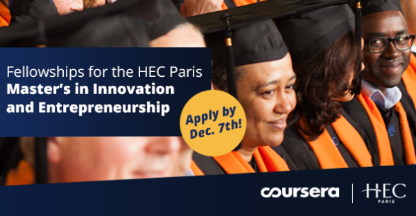 Fellowships for the HEC Paris MSc in Innovation and Entrepreneurship