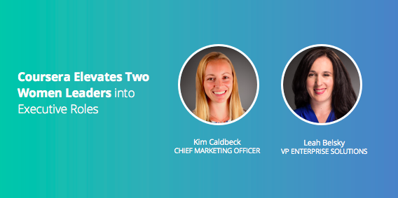 Coursera Elevates Two Women Leaders into Executive Roles