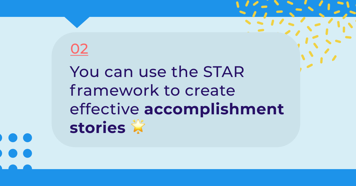 Preparing accomplishment stories