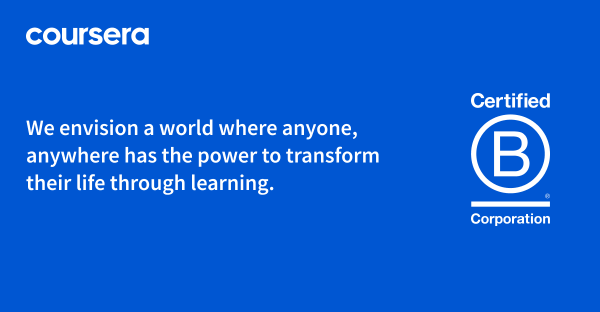 Coursera Receives B Corp™ Certification